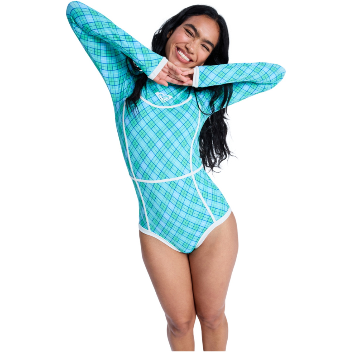 2026 Roxy Frauen Go Girl Surf Langarm-Surfanzug ERJWR03919 - Katydid As If Plaid
